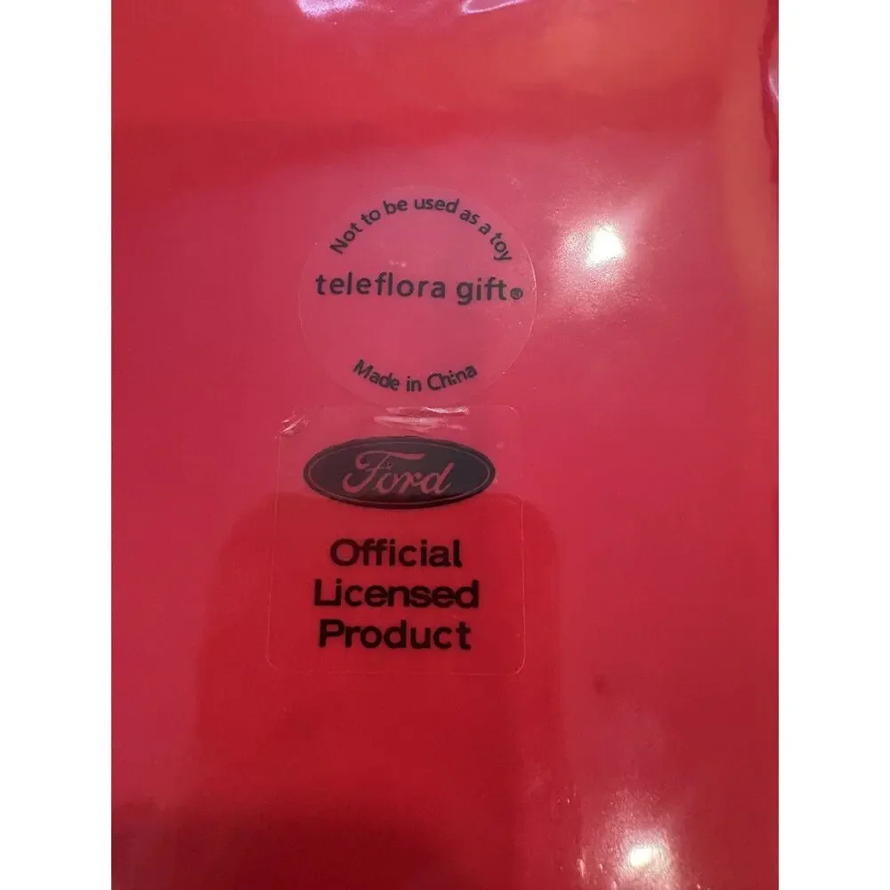Teleflora 1965 Ford Mustang Convertible Car Red Ceramic Planter